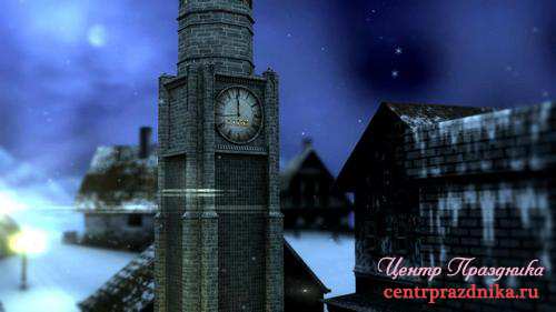 Видео футаж HD - Бьют часы на старой башне